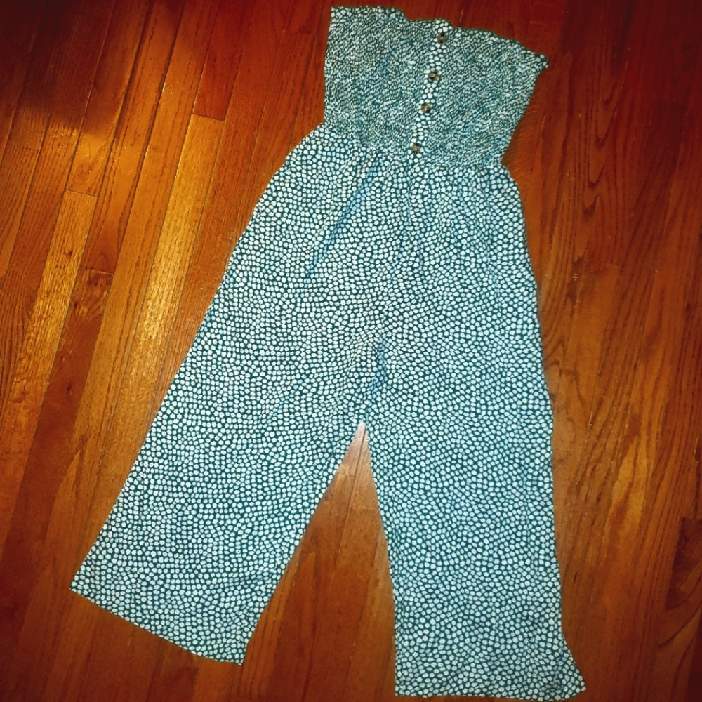 Summer strapless jumpsuit